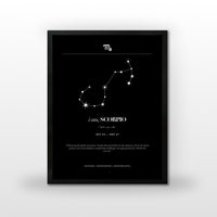Arte Zodiacal Escorpio | Minimalista y Elegante | Digital (Correo Electrónico, 28x37cm)