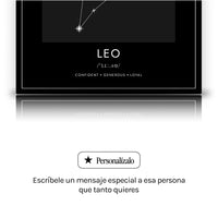Arte Zodiacal Leo | Coordenadas | Digital (Correo Electrónico, 28x37cm)