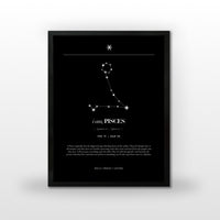 Arte Zodiacal Piscis | Minimalista y Elegante | Digital (Correo Electrónico, 28x37cm)