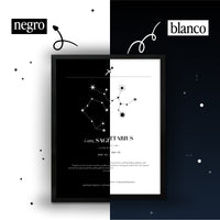 *Arte Zodiacal Sagitario | Minimalista y Elegante | Digital (Correo Electrónico, 28x37cm)