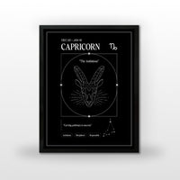 Arte Zodiacal Capricornio | Ilustracion | Digital (Correo Electrónico, 28x37cm)