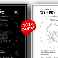 *Arte Zodiacal Escorpio | Ilustracion | Digital (Correo Electrónico, 28x37cm)