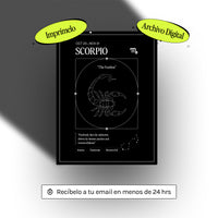 *Arte Zodiacal Escorpio | Ilustracion | Digital (Correo Electrónico, 28x37cm)