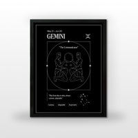 Arte Zodiacal Géminis | Ilustracion | Digital (Correo Electrónico, 28x37cm)