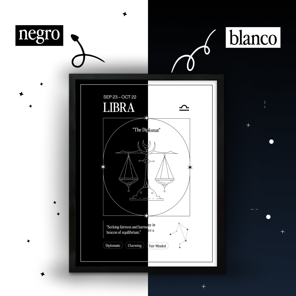 *Arte Zodiacal Libra | Ilustracion | Digital (Correo Electrónico, 28x37cm)