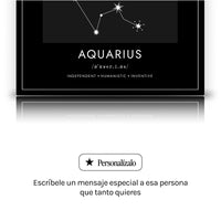 Arte Zodiacal Acuario | Coordenadas | Digital (Correo Electrónico, 28x37cm)