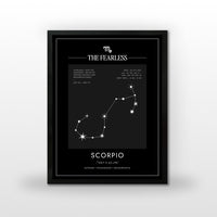 *Arte Zodiacal Escorpio | Coordenadas | Digital (Correo Electrónico, 28x37cm)