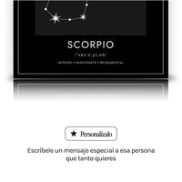 *Arte Zodiacal Escorpio | Coordenadas | Digital (Correo Electrónico, 28x37cm)
