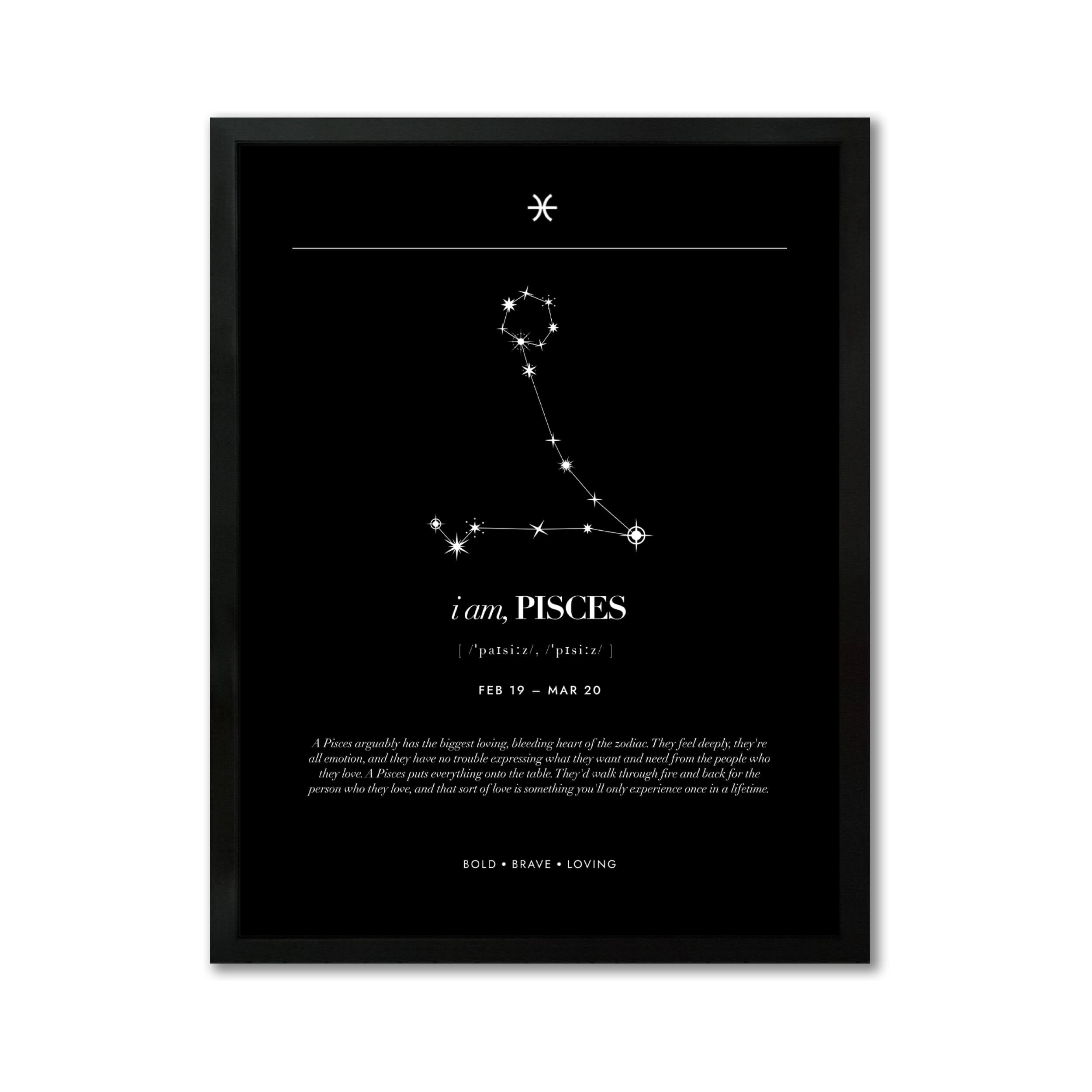 Arte Zodiacal Piscis | Minimalista y Elegante | Digital (Correo Electrónico, 28x37cm)