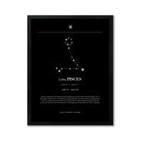 Arte Zodiacal Piscis | Minimalista y Elegante | Digital (Correo Electrónico, 28x37cm)