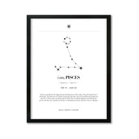Arte Zodiacal Piscis | Minimalista y Elegante | Digital (Correo Electrónico, 28x37cm)