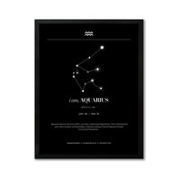 Arte Zodiacal Acuario | Minimalista y Elegante | Digital (Correo Electrónico, 28x37cm)