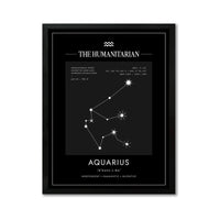 Arte Zodiacal Acuario | Coordenadas | Digital (Correo Electrónico, 28x37cm)