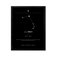 Arte Zodiacal Aries | Minimalista y Elegante | Digital (Correo Electrónico, 28x37cm)