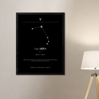 Arte Zodiacal Aries | Minimalista y Elegante | Digital (Correo Electrónico, 28x37cm)
