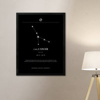 Arte Zodiacal Cancer | Minimalista y Elegante | Digital (Correo Electrónico, 28x37cm)