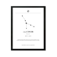 Arte Zodiacal Cancer | Minimalista y Elegante | Digital (Correo Electrónico, 28x37cm)