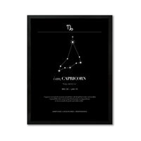 Arte Zodiacal Capricornio | Minimalista y Elegante | Digital (Correo Electrónico, 28x37cm)