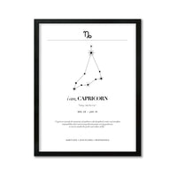 Arte Zodiacal Capricornio | Minimalista y Elegante | Digital (Correo Electrónico, 28x37cm)