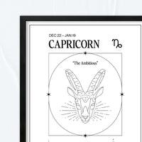 Capricornio – Ilustración – Mapa Zodiacal