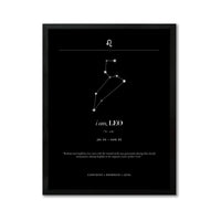 Arte Zodiacal Leo | Minimalista y Elegante | Digital (Correo Electrónico, 28x37cm)