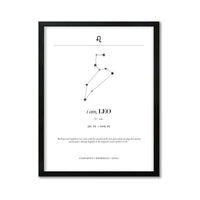 Arte Zodiacal Leo | Minimalista y Elegante | Digital (Correo Electrónico, 28x37cm)