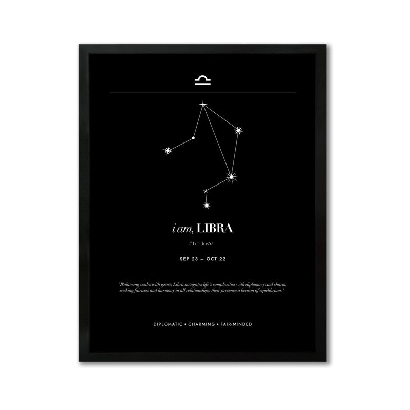 *Arte Zodiacal Libra | Minimalista y Elegante | Digital (Correo Electrónico, 28x37cm)
