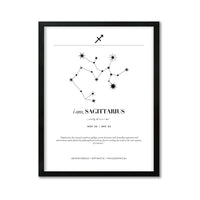 *Arte Zodiacal Sagitario | Minimalista y Elegante | Digital (Correo Electrónico, 28x37cm)