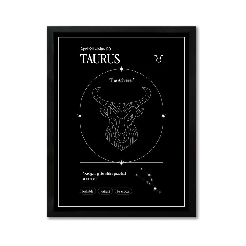 Arte Zodiacal Tauro | Ilustración | Digital (Correo Electrónico, 28x37cm)