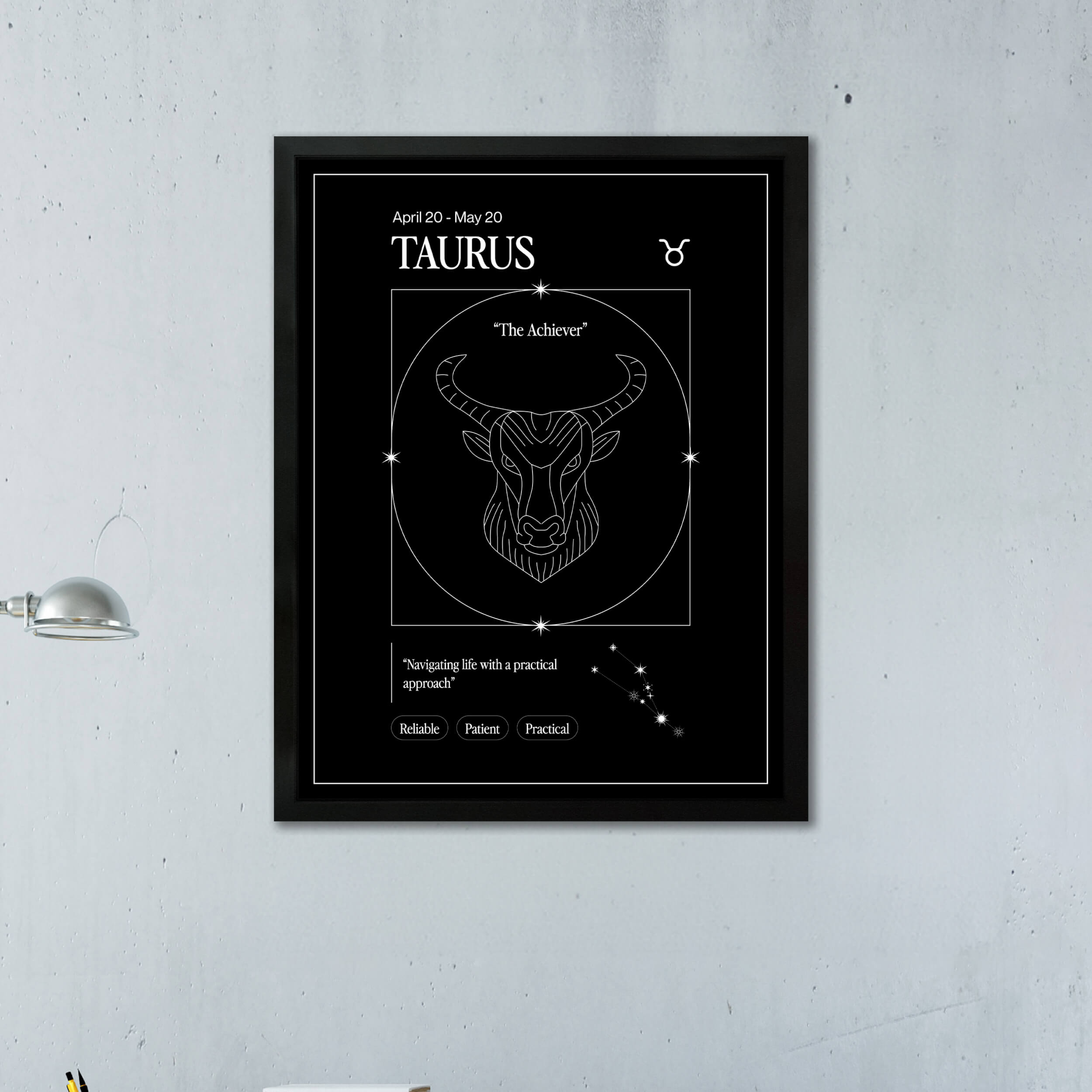 Tauro – Ilustración – Mapa Zodiacal