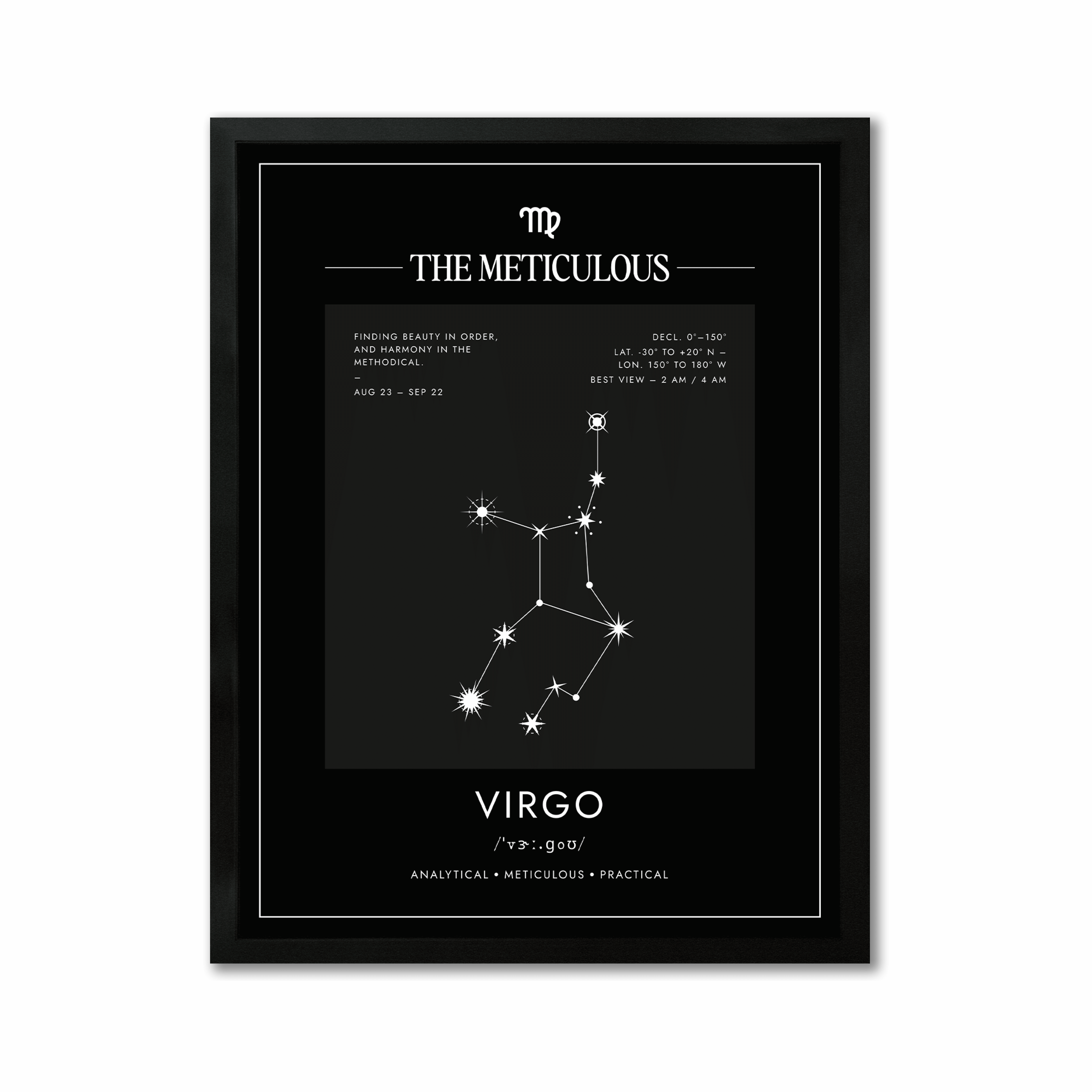 *Arte Zodiacal Virgo | Coordenadas | Digital (Correo Electrónico, 28x37cm)