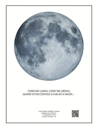Mapa Lunar Enmarcado 28x37cm
